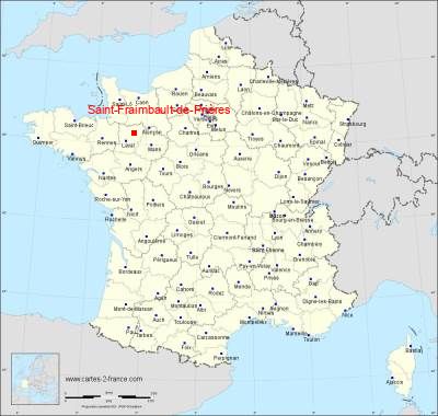 Carte de Saint-Fraimbault-de-Prières