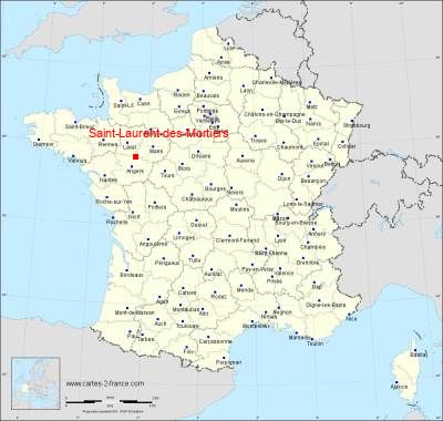 Carte de Saint-Laurent-des-Mortiers