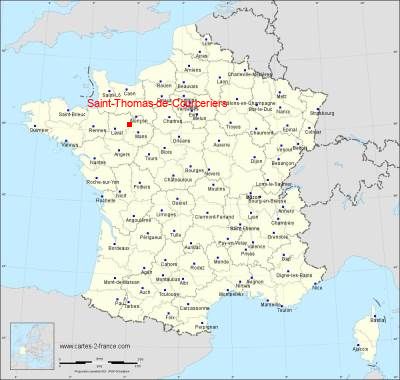 Carte de Saint-Thomas-de-Courceriers