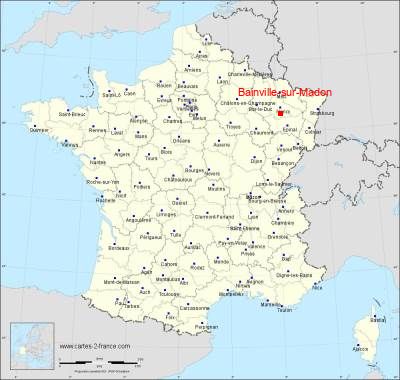 Carte de Bainville-sur-Madon