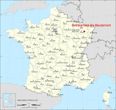 Carte de Bathelémont-lès-Bauzemont