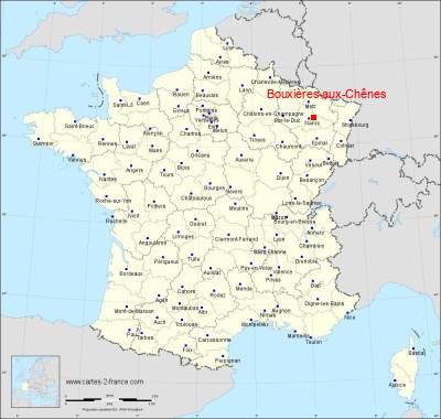 Carte de Bouxières-aux-Chênes
