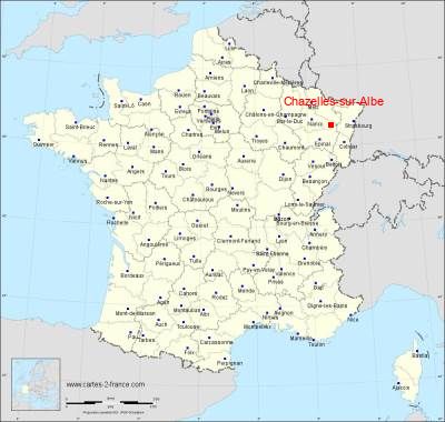 Carte de Chazelles-sur-Albe