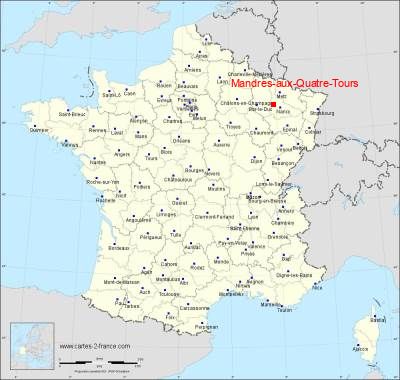 Carte de Mandres-aux-Quatre-Tours