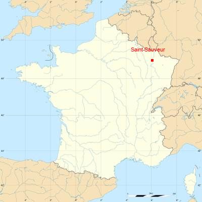 Fond de carte avec Saint-Sauveur