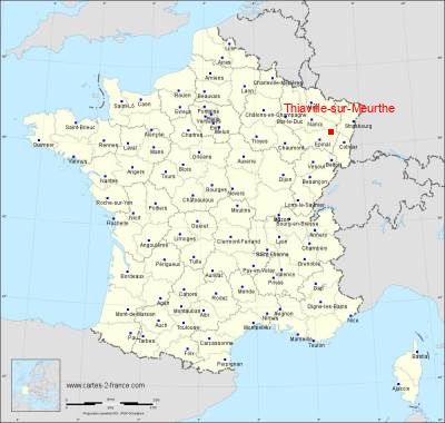 Carte de Thiaville-sur-Meurthe