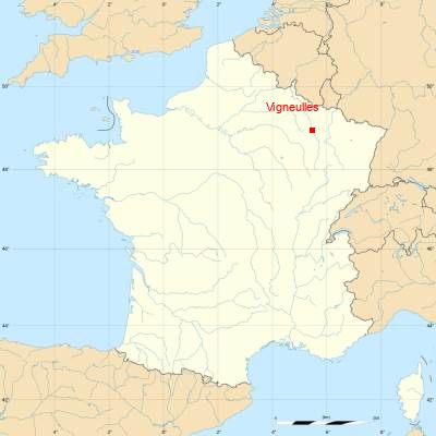 Fond de carte avec Vigneulles