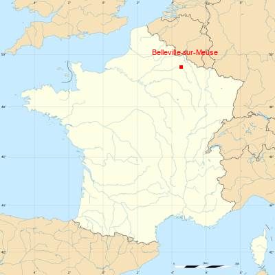 Fond de carte avec Belleville-sur-Meuse
