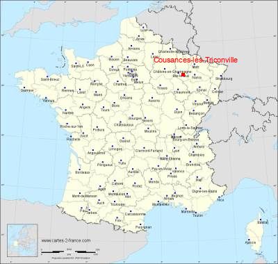 Carte de Cousances-lès-Triconville