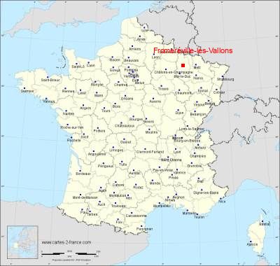 Carte de Fromeréville-les-Vallons