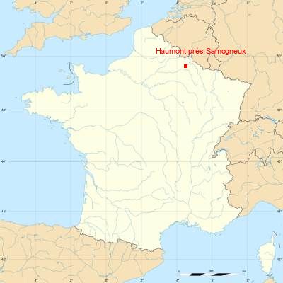 Fond de carte avec Haumont-près-Samogneux