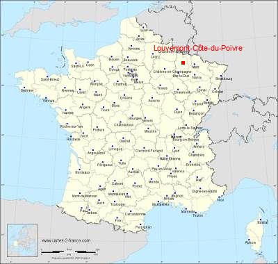 Carte de Louvemont-Côte-du-Poivre
