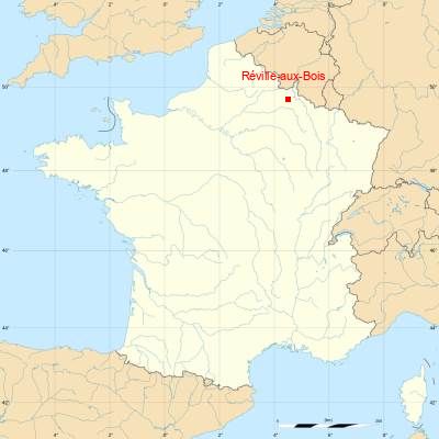 Fond de carte avec Réville-aux-Bois