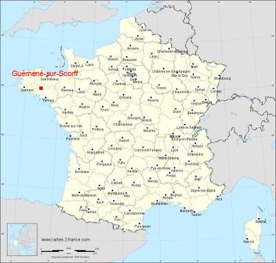 Carte de Guémené-sur-Scorff