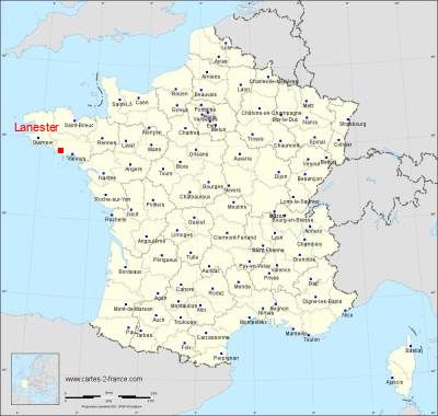 Carte de Lanester