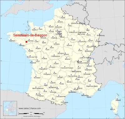 Carte de Saint-Malo-de-Beignon