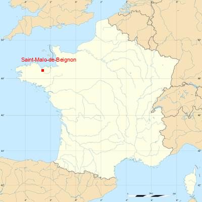 Fond de carte avec Saint-Malo-de-Beignon