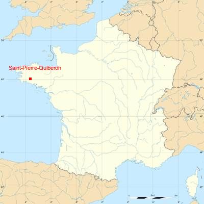 Fond de carte avec Saint-Pierre-Quiberon
