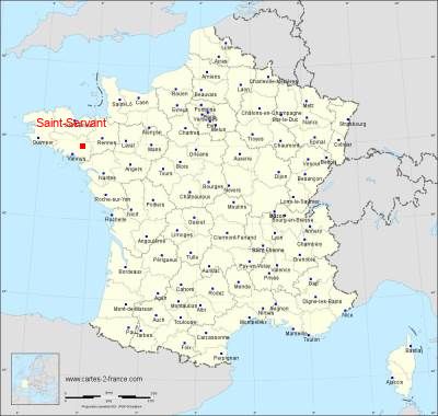 Carte de Saint-Servant
