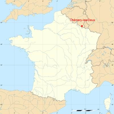 Fond de carte avec Chémery-les-Deux