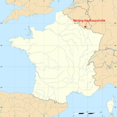 Fond de carte avec Heining-lès-Bouzonville