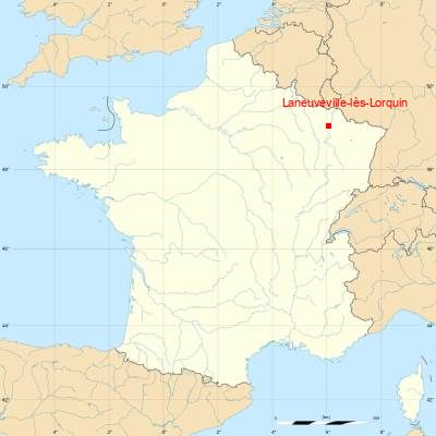 Fond de carte avec Laneuveville-lès-Lorquin