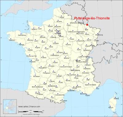 Carte de Puttelange-lès-Thionville