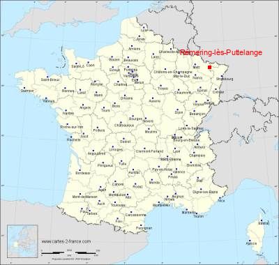 Carte de Rémering-lès-Puttelange