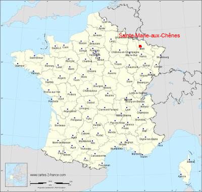 Carte de Sainte-Marie-aux-Chênes