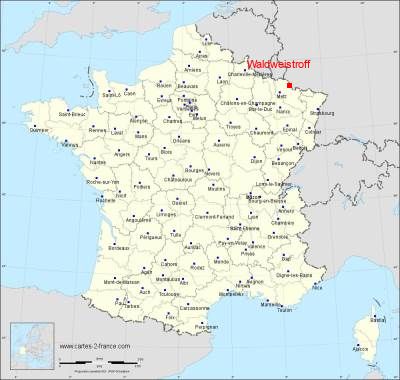 Carte de Waldweistroff