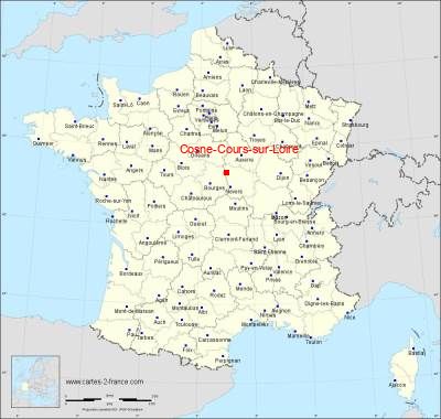 Carte de Cosne-Cours-sur-Loire