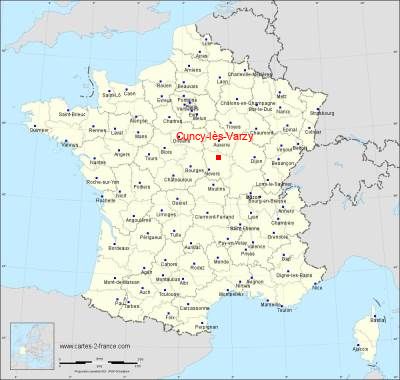 Carte de Cuncy-lès-Varzy