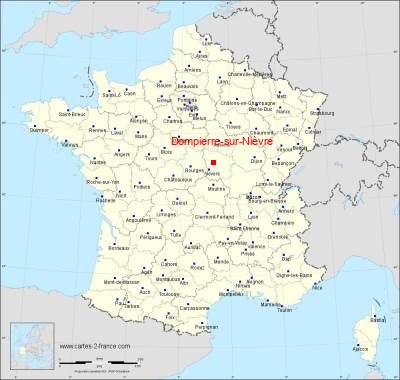 Carte de Dompierre-sur-Nièvre