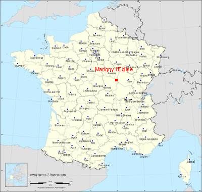 Carte de Marigny-l'Eglise