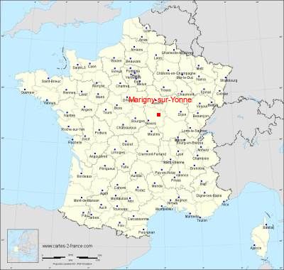 Carte de Marigny-sur-Yonne