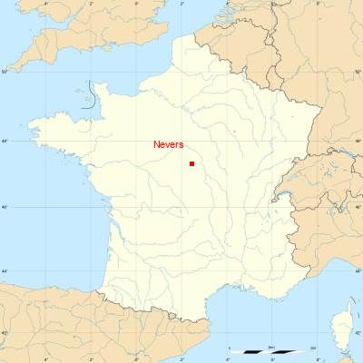 Fond de carte avec Nevers
