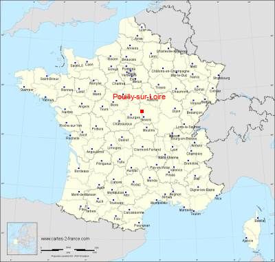 Carte de Pouilly-sur-Loire