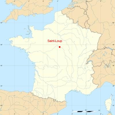 Fond de carte avec Saint-Loup