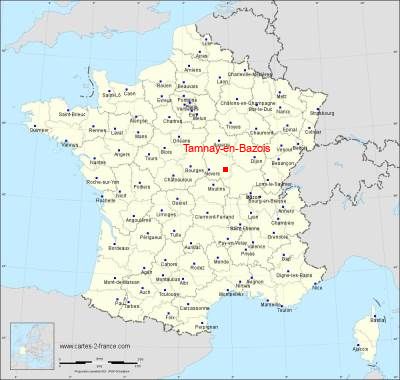 Carte de Tamnay-en-Bazois