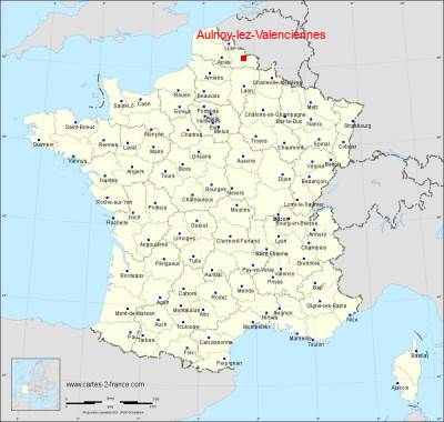 Carte de Aulnoy-lez-Valenciennes