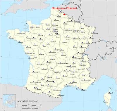 Carte de Bruay-sur-l'Escaut