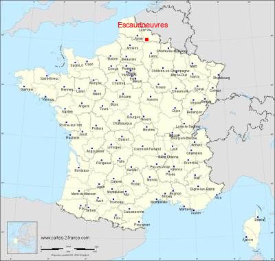 Carte de Escaudoeuvres