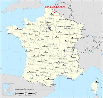 Carte de Flines-lez-Raches