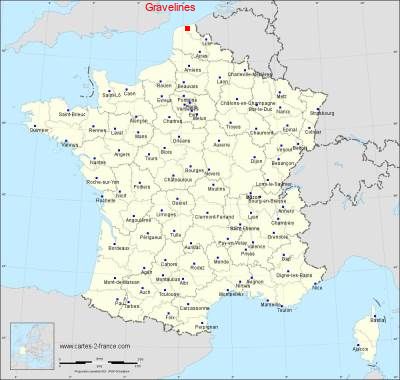 Carte de Gravelines