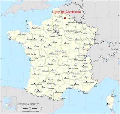 Carte de Ligny-en-Cambrésis