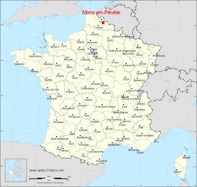 Carte de Mons-en-Pévèle