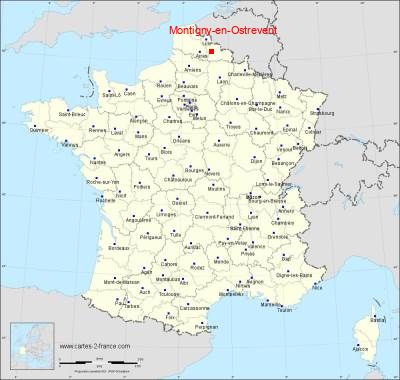 Carte de Montigny-en-Ostrevent