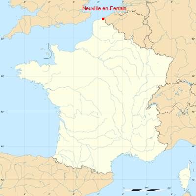 Fond de carte avec Neuville-en-Ferrain