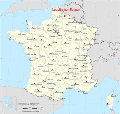 Carte de Neuville-sur-Escaut