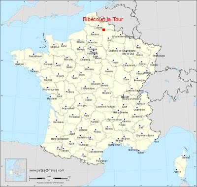 Carte de Ribécourt-la-Tour